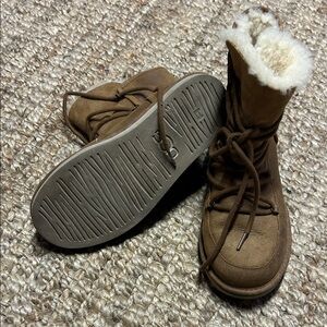 UGG Brown Shearling Lined Moccasins